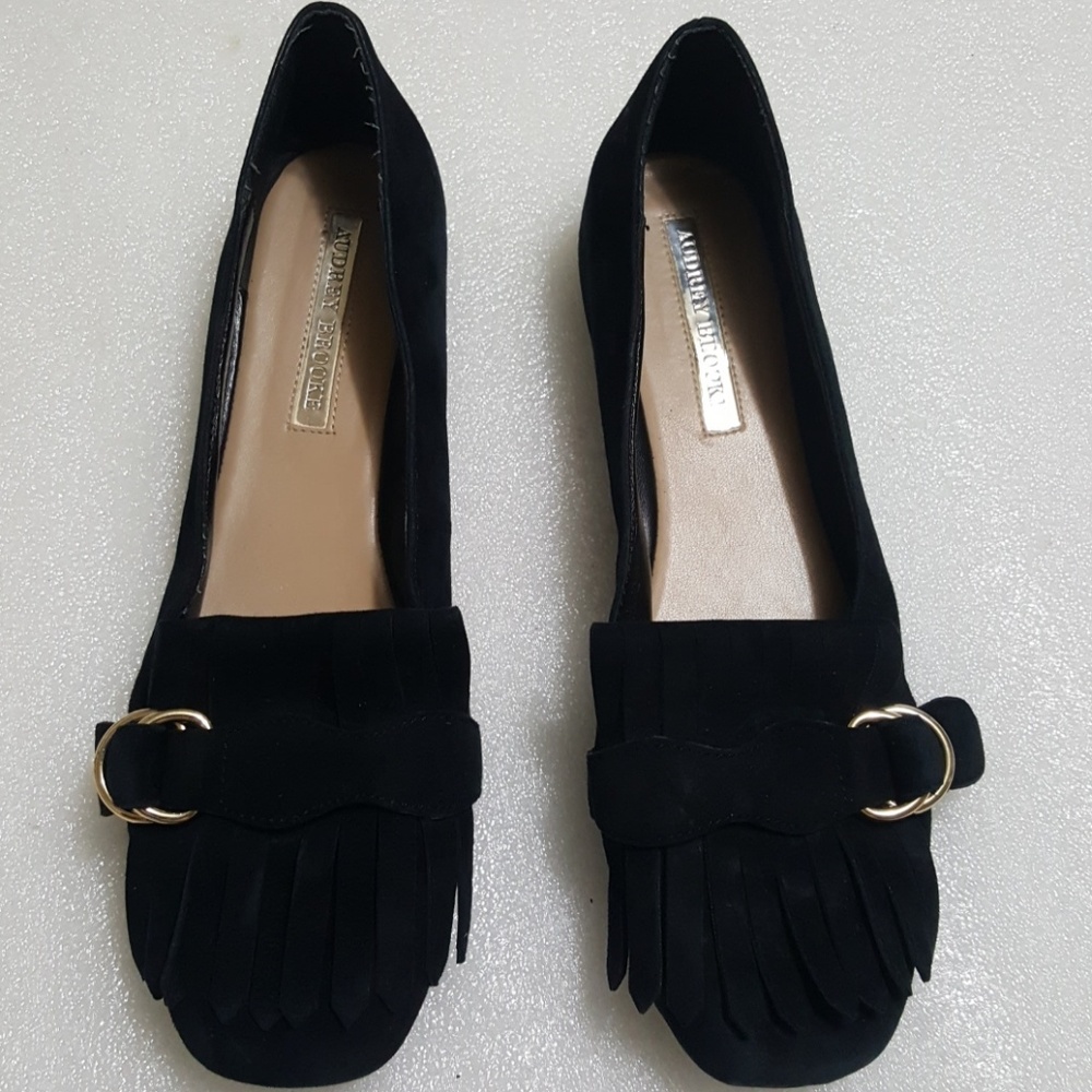 AUDREY BROOKE Women's leather suede slip-on